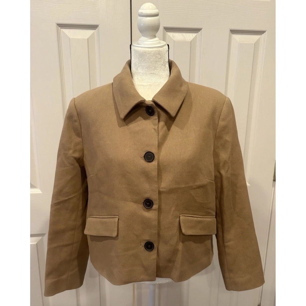 Zara Regular Fit Pocket Jacket Caramel Brown XL